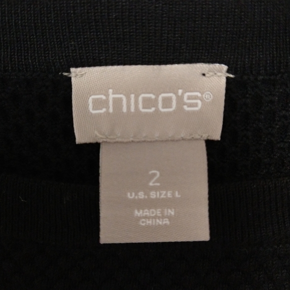 NWT Chico's Textured Stripe Bateau-Neck Sweater, Chico's 2 = US 12 - Picture 6 of 9